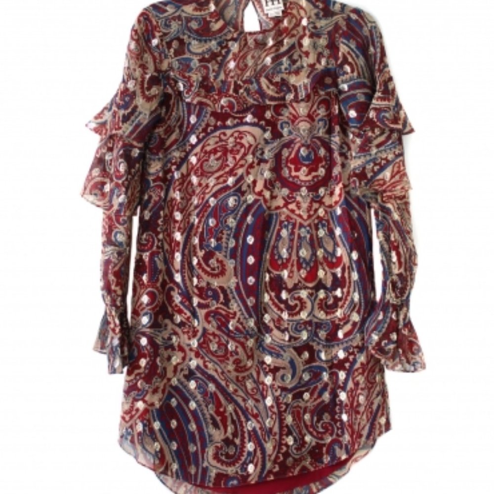 Haute Hippie Long sleeve paisley print tunic